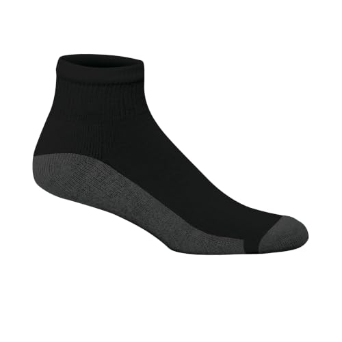Hanes Men’s Crew Socks Pack 12 Pairs - Max Cushion Moisture-Wicking Ankle Socks