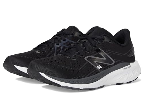 New Balance Women's Fresh Foam X 860 V13 Running Shoes - Big Kid, Black/White/Magnet