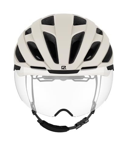 Bike Helmet with Rear LED Light and MIPS Protection - Medium Greyish White