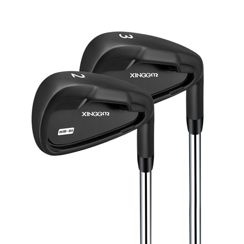 XINGGM Left-Handed Golf Irons Set 2 Pcs Premium Steel Shaft for Men, Stiff Flex