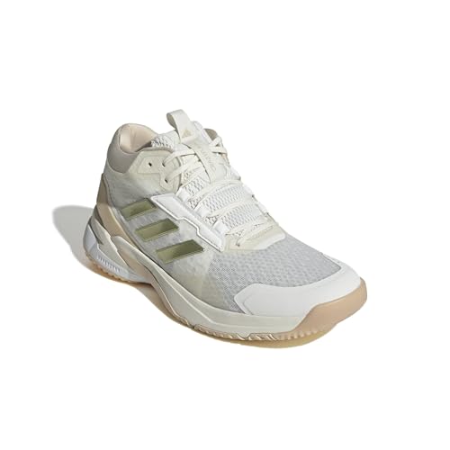 adidas Women's Crazyflight 6 Mid Indoor Sports Shoes Off White Gold 8.5