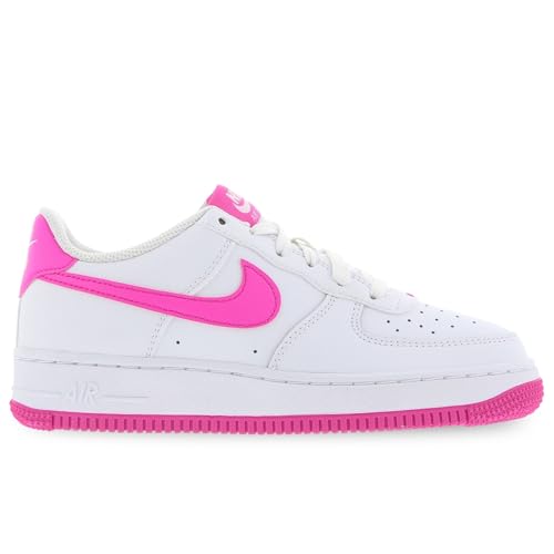 Nike Boys' Force 1 Low PS Shoes 5.5 Big Kid White Laser Fuchsia
