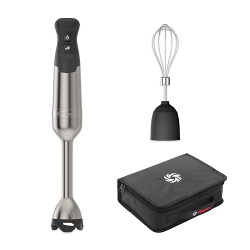 Vitamix 5-Speed Immersion Blender Set with Whisk & Storage Case, Stainless Steel