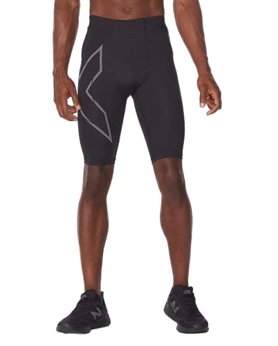 2XU Men’s Light Speed Compression Shorts Medium Black Reflective Running & Recovery