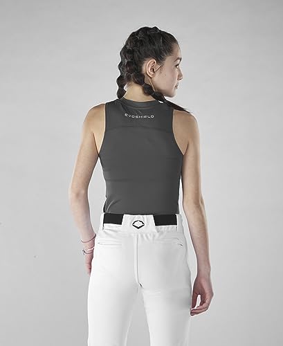 EvoShield Girls Racerback Chest Guard Medium Grey - Youth Protective Sports Gear