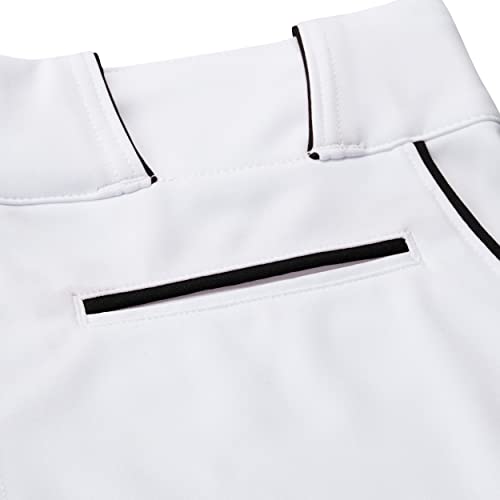 Champro Mens Triple Crown Baseball Pants Medium White Black Open Bottom