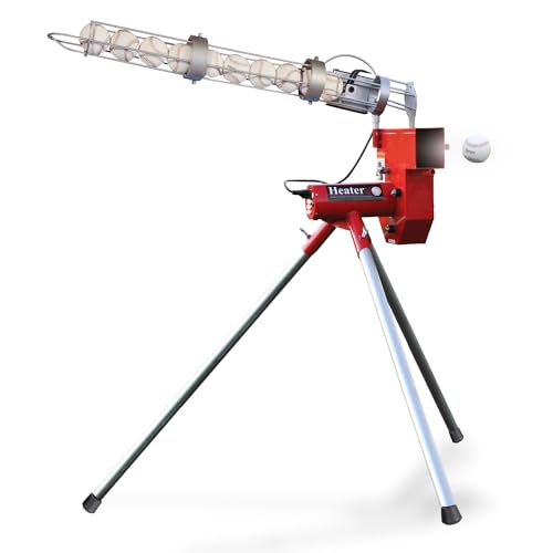 Heater Heavy-Duty Baseball Pitching Machine with Adjustable Speed & Bonus Ball Feeder