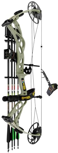 Sanlida Dragon X9 Compound Bow Kit - Wilderness Edition with 12 Arrows, Adjustable Up to 70 lbs