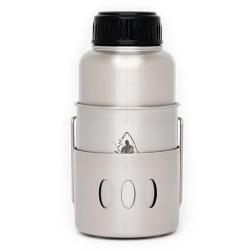 32oz Stainless Steel Water Bottle with Cup & Stove Set for Camping
