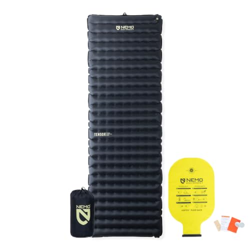 NEMO Equipment Tensor Extreme Sleeping Pad Long Wide 76x25 Black/Birch Bud/Citron