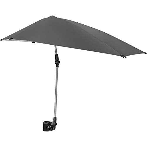 Sport-Brella Versa-Brella SPF 50+ Adjustable Umbrella with Universal Clamp - Gray