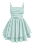 Girls 12 Years Mint Green Ruffled Formal Dress for Party & Dance - EXARUS