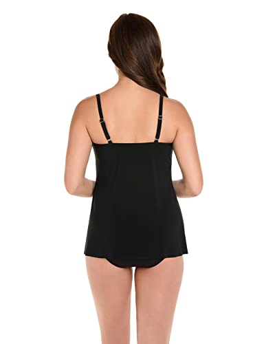 High Waist Women's Slimming Swim Bottoms - Black, Size 14