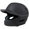 Baseball Batting Helmet with Jaw Guard - Matte Finish, X-Large, Black