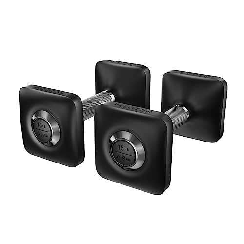 Peloton D. 20lb Cast Iron Dumbbells with Urethane Coating & Non-Slip Handles - Ergonomic Pair