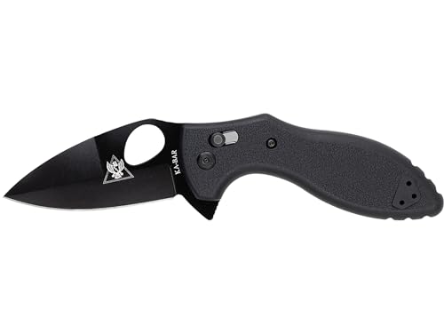 KA-BAR TDI Flipper Folder Knife Black 7.25-inch AUS-8A Steel Pocket Knife