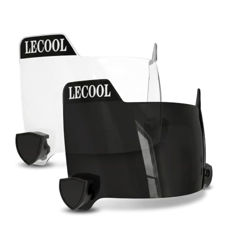 Football Helmet Visors 2 Pack Clear + Black Clips Wide Vision Fit