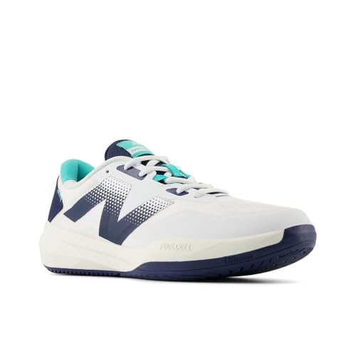 Men's Lightweight Tennis Shoes - New Balance MC996 11.5 White/Navy/Cyber Jade