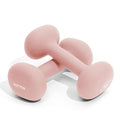 Pink 15LB Dumbbell Set of 2 Non-Slip Hand Weights for Home Gym & Strength Training