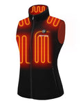 Venustas Women's Fleece Heated Vest with Battery - Medium Black Lightweight Insulated