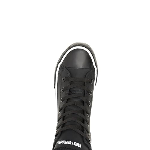 Harley-Davidson Men's Baxter Sneakers Black/White 12 Casual Leather Shoes