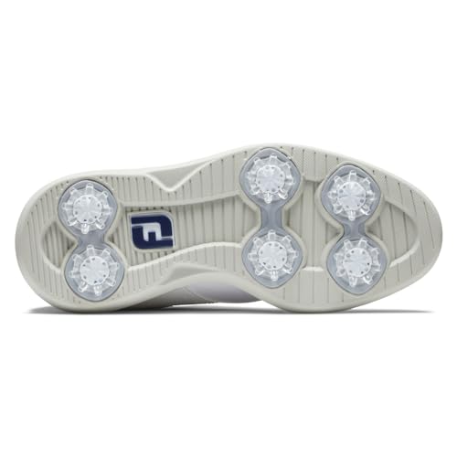 FootJoy Golf Juniors Traditions Shoes - White/White, 5 Big Kid