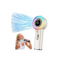 White Handheld Fan with Mist & AC-Level Ice Cooling - Portable, 1-199 Speed