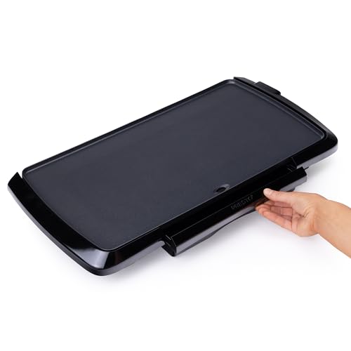 Electric Griddle with Nonstick Ceramic Surface - Cool Touch, 20-Inch, Nonstick, Electric