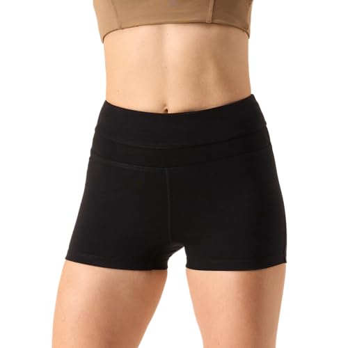 Woolly Women's Merino Wool Active Shorts - Medium, Black, Yoga & Running