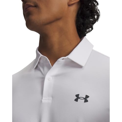 Under Armour Men's Matchplay Golf Polo Large White / Pitch Gray - Breathable Sportswear