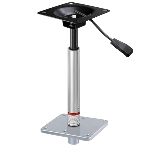 Adjustable Boat Seat Pedestal Kit 18-24 Inch with Locking Pin & Power Mount