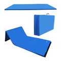 Blue 6x4 Feet 4-Panel Folding Gymnastics Mat - 2 Inch Thick Exercise Cushion