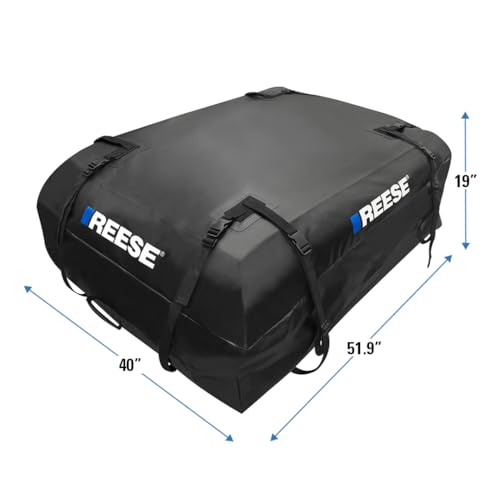 REESE 22 Cu Ft Waterproof Rooftop Cargo Carrier Bag for Cars, SUVs & Trucks