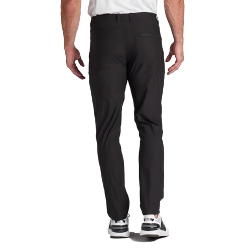 Men's 5-Pocket Athletic Golf Pants - Blue, 32W x 32L, Casual Stretch Fit
