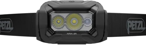 Rechargeable Petzl ARIA 2R RGB Headlamp 625 Lumens Black - Tactical, Waterproof