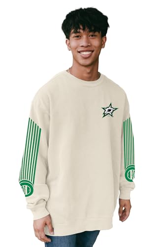 NHL Crewneck Sweatshirt - Blue 84 Dallas Stars Medium Ivory Unisex