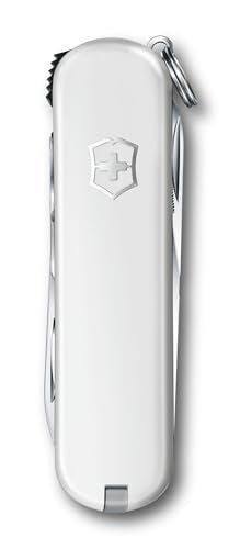 Victorinox Nail Clip 580 Swiss Army Pocket Knife - Small Multi-Tool with 8 Functions - White Variation