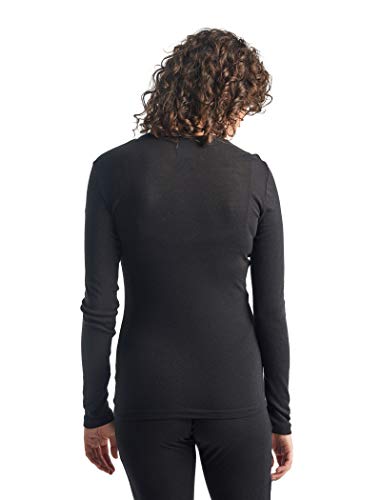 Icebreaker Merino Women's 175 Everyday Cold Weather Base Layer Long Sleeve Crewneck - Large Black