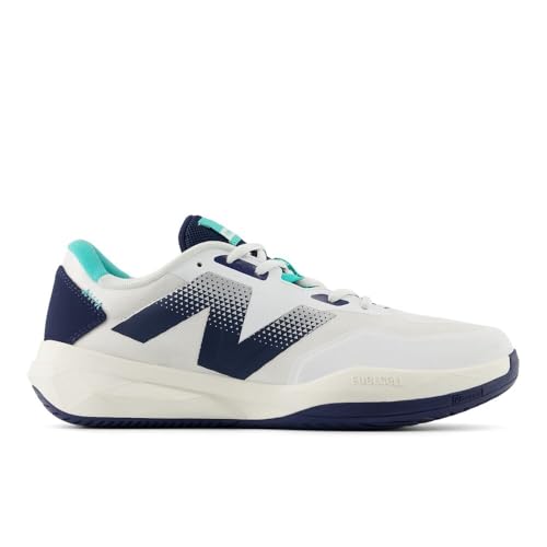 Men's Lightweight Tennis Shoes - New Balance MC996 11.5 White/Navy/Cyber Jade