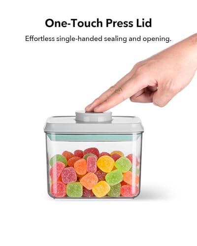 8-Piece Airtight Food Storage Container Set with One-Touch Lid - BPA-Free, Stackable for Pantry Organization