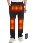 FERNIDA Heated Fleece Pants for Men Women with Battery Pack - Medium Black