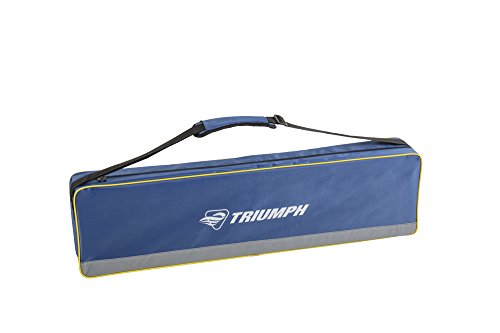 Triumph Competition Volleyball Set – Regulation 32' Net, Steel Poles, Official Volleyball with Pump, Boundary Lines, and Carry Bag – Outdoor Tournament-Style Game for Beach, Park, and Backyard