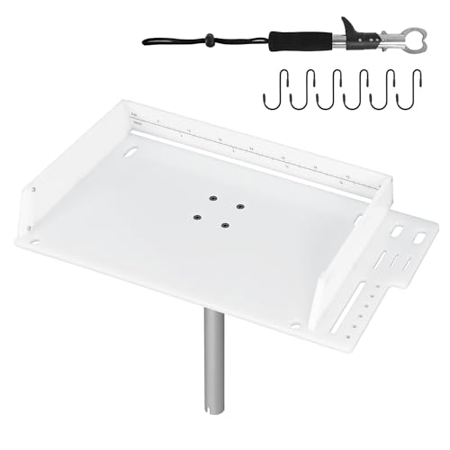 Boat Bait Cutting Board with Adjustable Rod Holder and Tool Slots - Marine-Grade Fishing Fillet Table