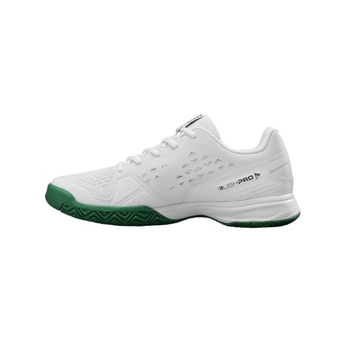 Wilson Unisex Adult Rush Pro Lite Junior Tennis Shoes - 3 Big Kid White/Bosphorus
