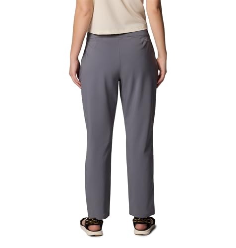 Women's All-Season Stretch Pull-On Pants with UPF 50 Rain and Stain Resistance - City Grey, Large