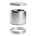 Solo Stove Bonfire Essential Bundle - 19.5-Inch Smokeless Fire Pit with Stand and Lid - Silver