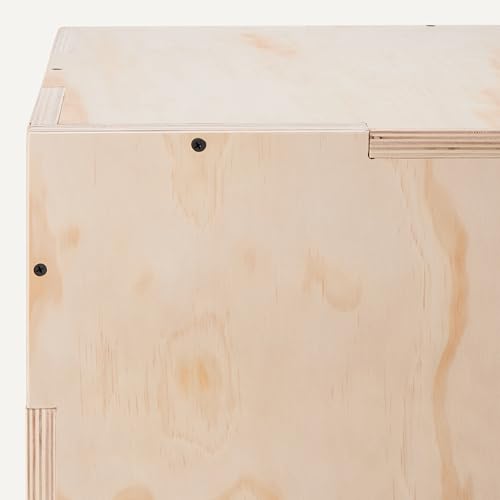 Amazon Basics 3-in-1 Wooden Plyo Box 24x20x16 Inch Home Gym Equipment