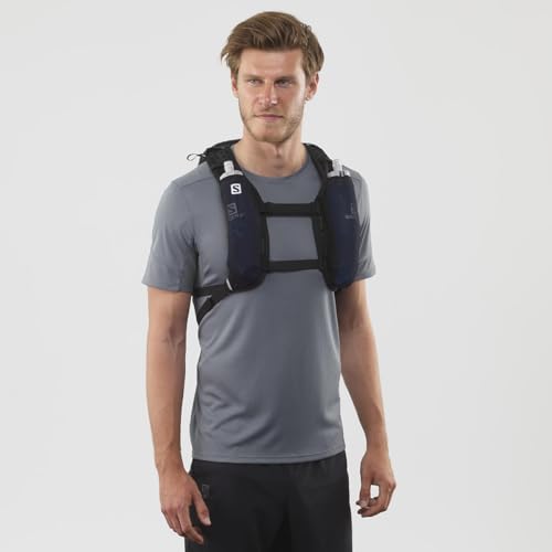 Black Salomon Unisex Agile 12 Hydration & Storage Vest with 2 500ml Flasks