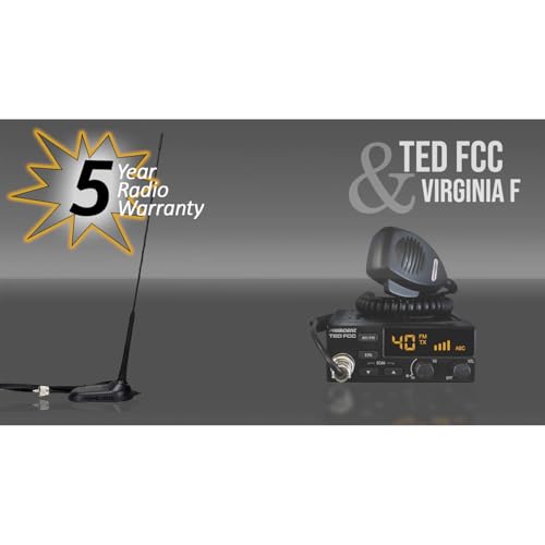 President CB Radio Starter Kit with FCC 40-Channel AM/FM Radio & Magnetic Mount Antenna