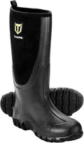Men's Waterproof Rubber Boots with Steel Shank - Black, Size 11